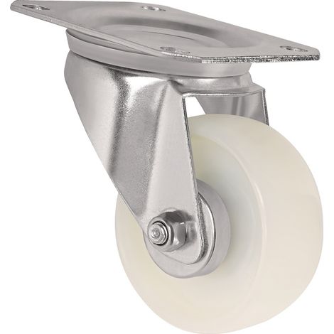 Roulette pivotante D.125mm Capacité de charge 250kg PA Platine L105xB80mm TECWERK