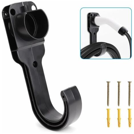 EV Support Mural de Type 2 pour Câble,Support de Câble Chargeur,Universel Support Chargeur Mural 2 in 1 EU Borne de Recharge Vehicule Electrique avec Pièces Robustes Intérieur/Extérieur