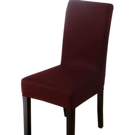 6 Pieces Stretch Chair Covers Protection Cover for Dining Room Cover Chocolate (1/2)