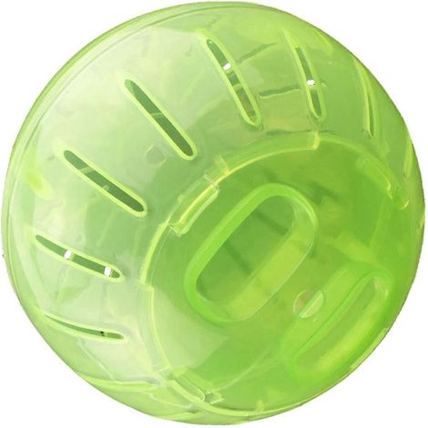 Balle d'exercice pour hamster 10 cm (4 pouces) transparente, roue d'exercice mignonne pour hamsters nains-Yellow (1/5)