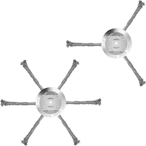 Lot de 2 têtes de coupe-bordures en fil d'acier de 15 cm, remplacement pour débroussailleuse électrique sans fil à batterie, coupe-herbe