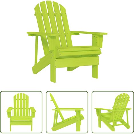 Chaise Adirondack - Chaise de jardin Adirondack bois de sapin massif vert (1/5)