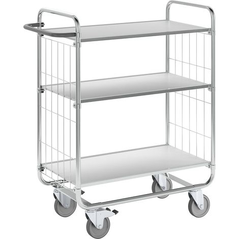 Kongamek, Chariot à tablettes galvanisé, 3 plateaux, L x l x h (1/5)
