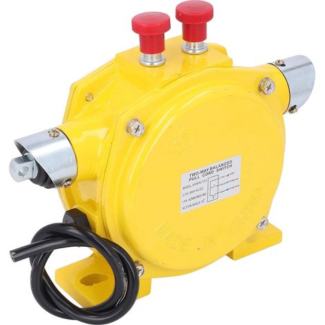 Commutateur de Corde de Traction D'équilibre à Double Sens, Interrupteur D'arrêt D'urgence en Alliage D'aluminium Haute Résistance pour Convoyeur à Bande - Température -30 ℃ -75 ℃ (1/5)