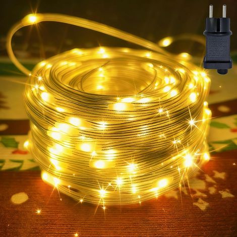 Guirlande Lumineuse Extérieure 40M 400 LED Blanc Chaud 8 Modes Guirlande Lumineuse Intérieur avec Prise Minuterie Fonction Mémoire, IP67 Etanche Guirlande Lumineuse LED Exterieur pour Jardin (1/5)