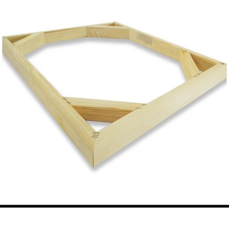 Châssis en bois lamellé poncé pour montage toile carrée - Dimension : 40x40 cm