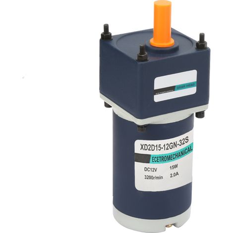 Gleichstrom 12V 15W Permanentmagnet-Getriebemotor 8mm Welle Drehzahlregelung CW/CCW (320 U/min) (1/5)