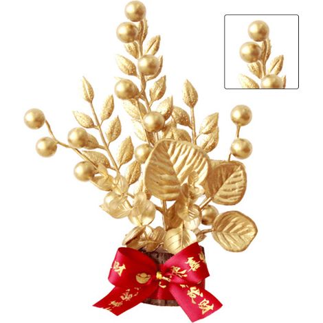 Tischdekoration „Glücksbaum“, realistischer und exquisiter Glücksbaum-Anhänger mit Etikett für Frühlingsfeste und Einweihungspartys, kleine Größe C (1/5)