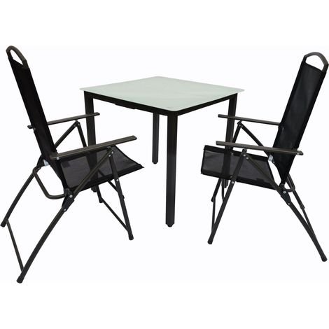 3-tlg Sitzgruppe Gartenmöbel Set 80M