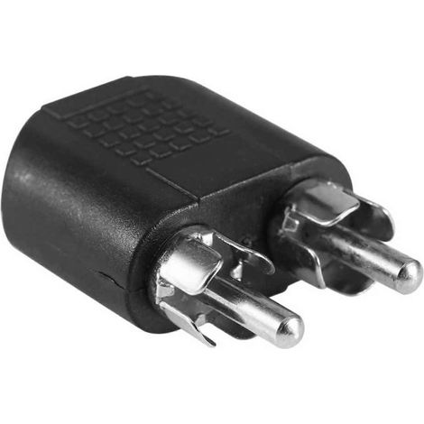 Convertisseur répartiteur audio/vidéo 3,5 mm femelle vers 2 RCA mâles, compatible avec les amplificateurs TV (1/5)