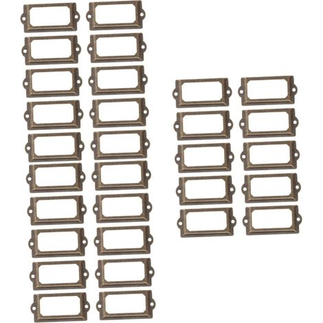 PRETYZOOM Lot de 36 étiquettes support tiroir en métal antique (1/5)