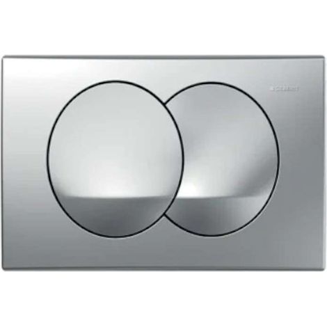 Betätigungsplatte Geberit Delta Zero – chrom matt – Kunststoff – 246 x 164 x 31 mm – 2 Spülmengen – für Delta-Spülkästen (1/2)