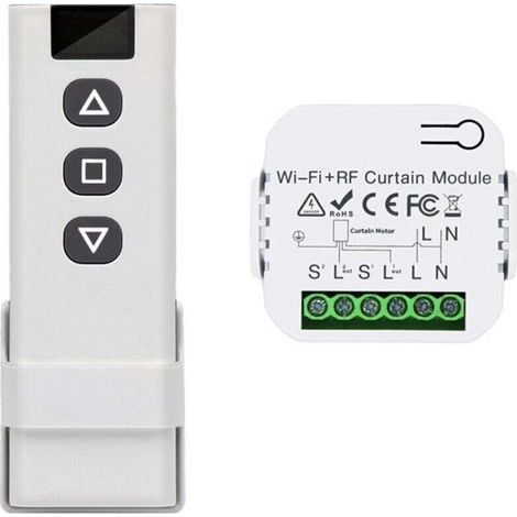 1 Module de commande volet roulant sans fil, AC 220-240 V, 300 W, 433 MHz, portée 100 m, compatible moteur 4 fils (1/4)