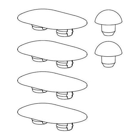 TOTO Puffer-Set MH/NC/ES für WC-Sitz, 799990200 (1/5)