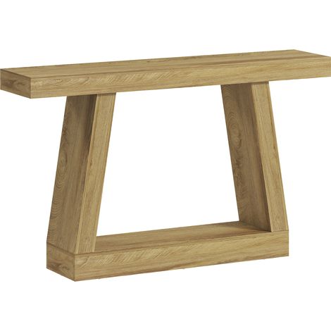 Consolle Fissa 140x30x83 cm per Ingresso in MDF Rovere (1/5)