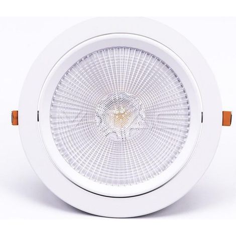 Faretto Led Da Incasso Orientabile 30W Cob Caldo 3000K Diametro 225mm Foro 195mm Chip Samsung SKU-21845