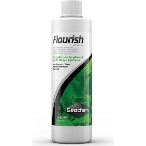 Seachem Flourish - Integratore di Oligoelementi +Vitamine+ Amminoacidi per Piante d'acqua dolce - Formato: 250 ml