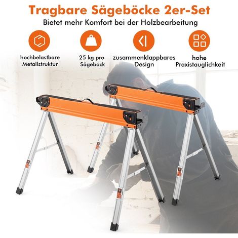 Klappbarer sagebocksatz tragbar 500 kg tragkraft