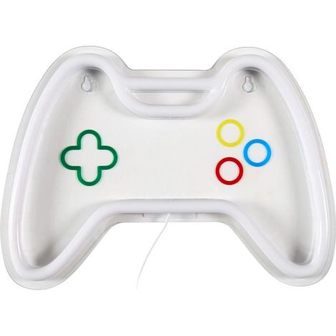 Lampe LED Effet Néon "Gaming" 24cm Jaune (1/3)