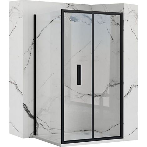 CABINA DOCCIA AD ANGOLO RAPID FOLD BLACK 90X90