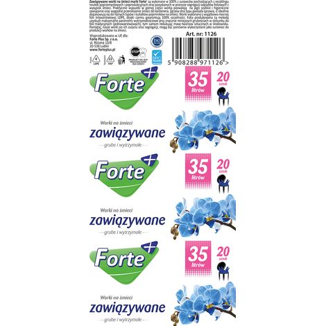FORTE+ Sacchi per la spazzatura legati 35L 20 pz. (1/3)