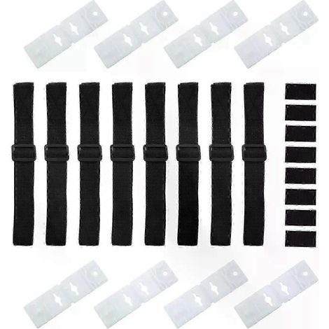 Kit de 24 sangles de fixation pour enrouleur de couverture de piscine (8 kits) - Sangle en nylon avec boucle de fixation - Enrouleur universel pour couverture solaire (1/5)