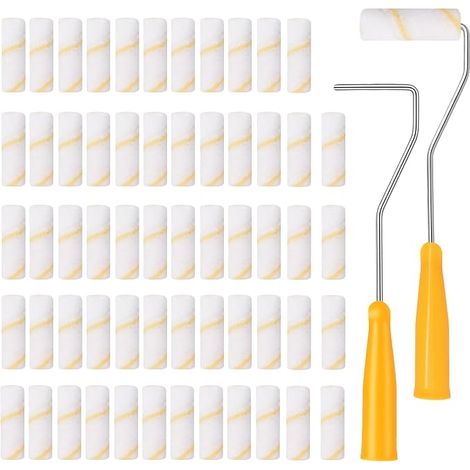 Lot de 60 rouleaux de peinture de 10 cm - Petit rouleau à peinture avec 2 (1/5)