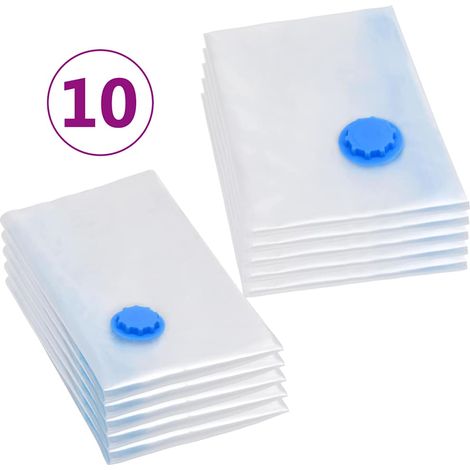 vidaXL Bolsas de almacenaje al vacío de ropa y viaje 2 tamaños 10 pzas (1/2)