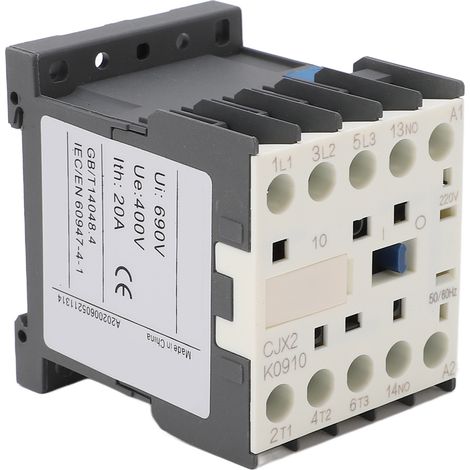Contacteur AC 4NO 3P 220V 9A à points argent renforcés pour distribution électrique (1/5)