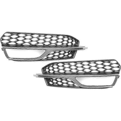Compatible avec Audi A3 (2013-2016) et Mercedes S3 : cache-feux antibrouillard et grilles de pare-chocs inférieurs. (1/5)