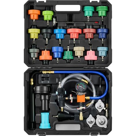 Kit de Testeur de Pression de Liquide de Refroidissement 47 Pièces avec 3 Adaptateurs Métalliques pour Système de Refroidissement (1/5)