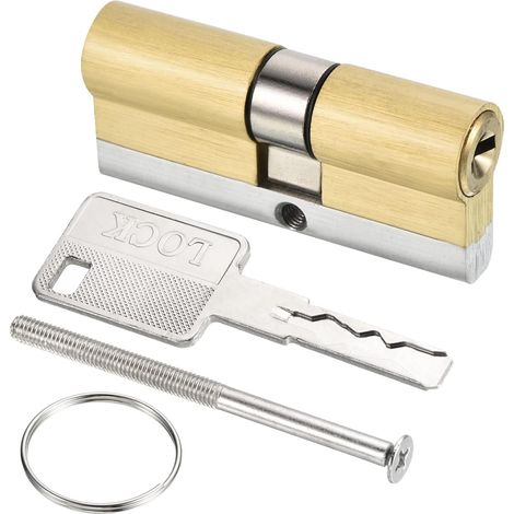32.5/37.5 (70mm Globale) Européen Double Serrure Cylindre, Porte Cylindre Serrure avec 8 Clés pour Bois Portes, Aluminium Portes