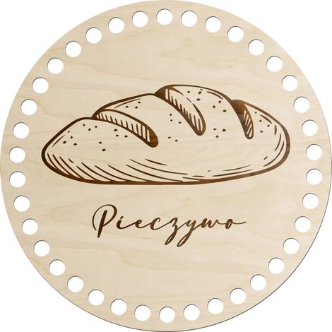 Base in compensato per cestino del pane da 20 cm. Base per lavoro all'uncinetto. (1/4)