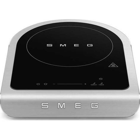 Cocina de inducción portátil Smeg negro mate pic01blmeu