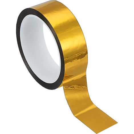 Metallic Polyester Tape 30mm X 50 Metres Metallic Gold Shiny Decorative Tape Mirror Wall Accent Graphics Arts Finish Boats Walls (1/5)