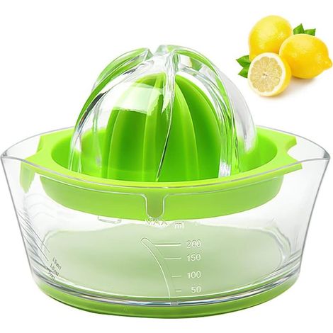 Presse-agrumes avec filtre à pulpe, râpe multifonction pour fruits, légumes et chocolat, design compact, base silicone antidérapante, compatible lave-vaisselle, fonctionnement manuel silencieux sans é (1/2)