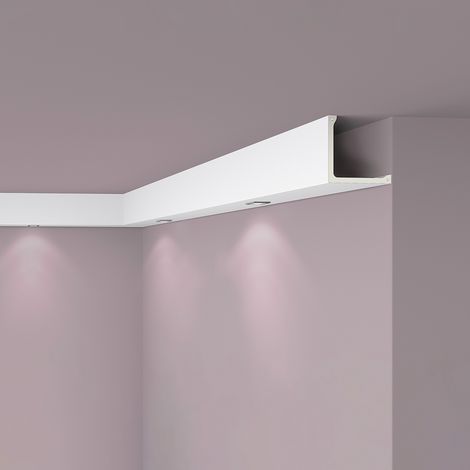 Cover moulding NMC L1 ARSTYL Noel Marquet Decorative moulding Coving Moulding for direct lighting contemporary design white 2 m (1/4)