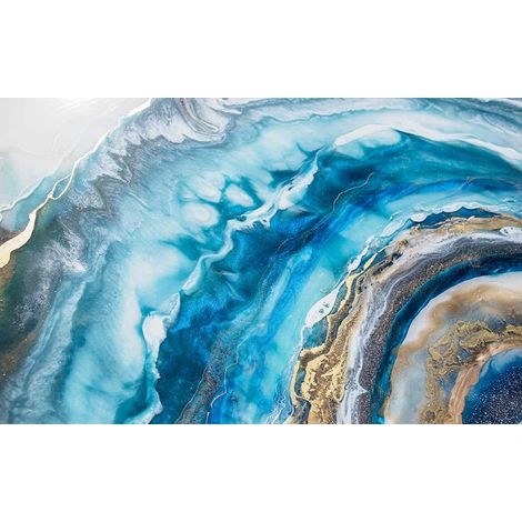 Tableau Bleu d'or - 80x50cm - made in France (1/5)
