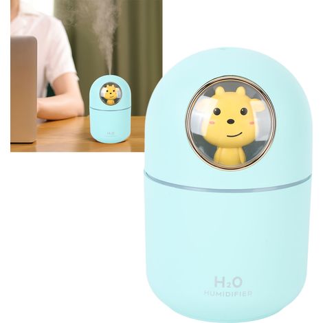 Humidificateur avec Diffuseur d'Aroma USB 300ml Déco Maison Automatique Blue Cow [Humidificateur de Bureau, Diffuseur d'Huiles Essentielles] (1/5)