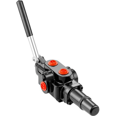 VEVOR Válvula Hidráulica Divisora de Troncos 1 Carrete Válvula de Control Direccional Hidráulica de Flujo de 95 L/Min Válvula de Carga Hidráulica de 3626 PSI para Tractores Pequeños Cargadores