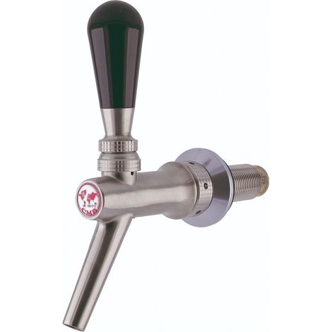 Zapfhahn, Bierzapfhahn, Schankhahn, Kolbenschankhahn aus Chromnickelstahl, Modell - V20, Matt