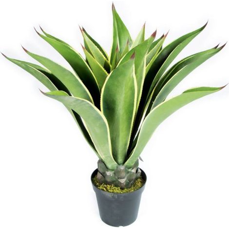 Künstliche Agave 95 cm mit Topf Plastikpflanzen zur Gartendekoration für Innen- und Außenbereiche