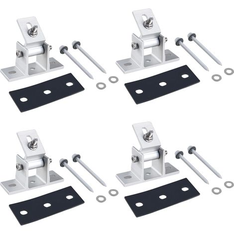 Solar-Dachmontageset, Aluminiumlegierung, verstellbarer Winkel, kompatibel mit PV-Modulen, wetterbeständig, einfache Installation (1/5)