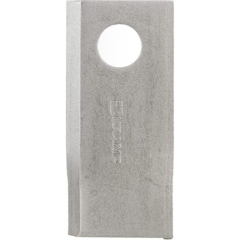 Rechtes Rotationsmähermesser 106x48x4 mm, Loch Ø 19 mm rund, passend für Fella 122330KR (1/3)