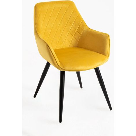 Packs Sillas Comedor - Pack 6 Sillas Kres Terciopelo - Amarillo (1/5)