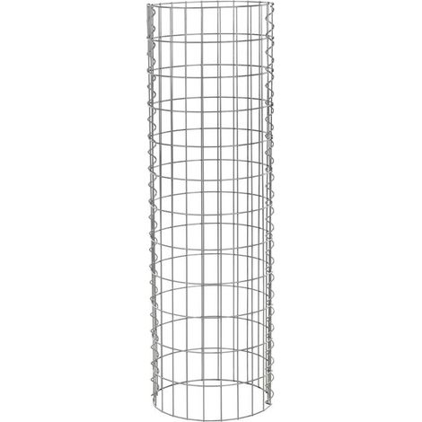 Gabione Steingabionen Steinkorb Drahtkorb Gabionensäule rund Ø 35 cm Wildschutz 1,20 m