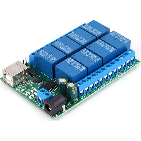 UD23A08 8-Kanal-Multifunktions-USB-Relaismodul mit UART-Seriellanschluss, Motorsteuerungsmodul (DC5V) (1/5)