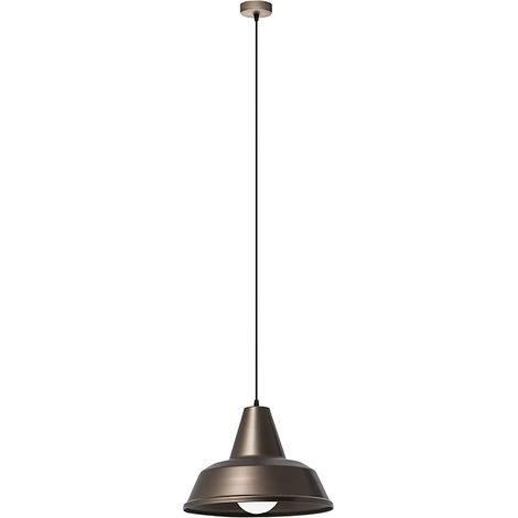 Lampada a Sospensione UMA Colore Bronzo - Design Industriale in Metallo, Attacco E27, 75W, IP20, Ideale per Illuminazione Interni - Rossini Group (1/2)