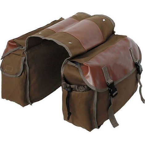 Sacoche de selle grande capacité pour moto/vélo, étui de selle en toile imperméable, sacoche latérale à outils, sacoche de selle arrière, kaki (1/5)