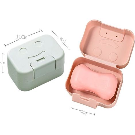 Reiseseifenschale - GIGICIAL - 11 x 8 x 5 cm - Kunststoff - Wasserdicht - Tragbar (1/5)
